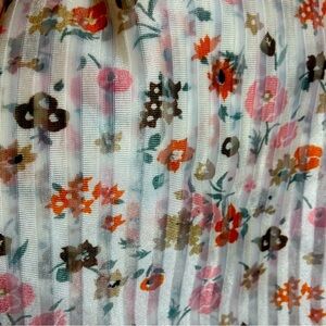 Vintage 1970’s Sheer Strip Polyester - 3-3/4 yds x 44” wide